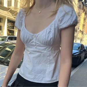 Brandy Melville Blaire Cotton Ruffle Top